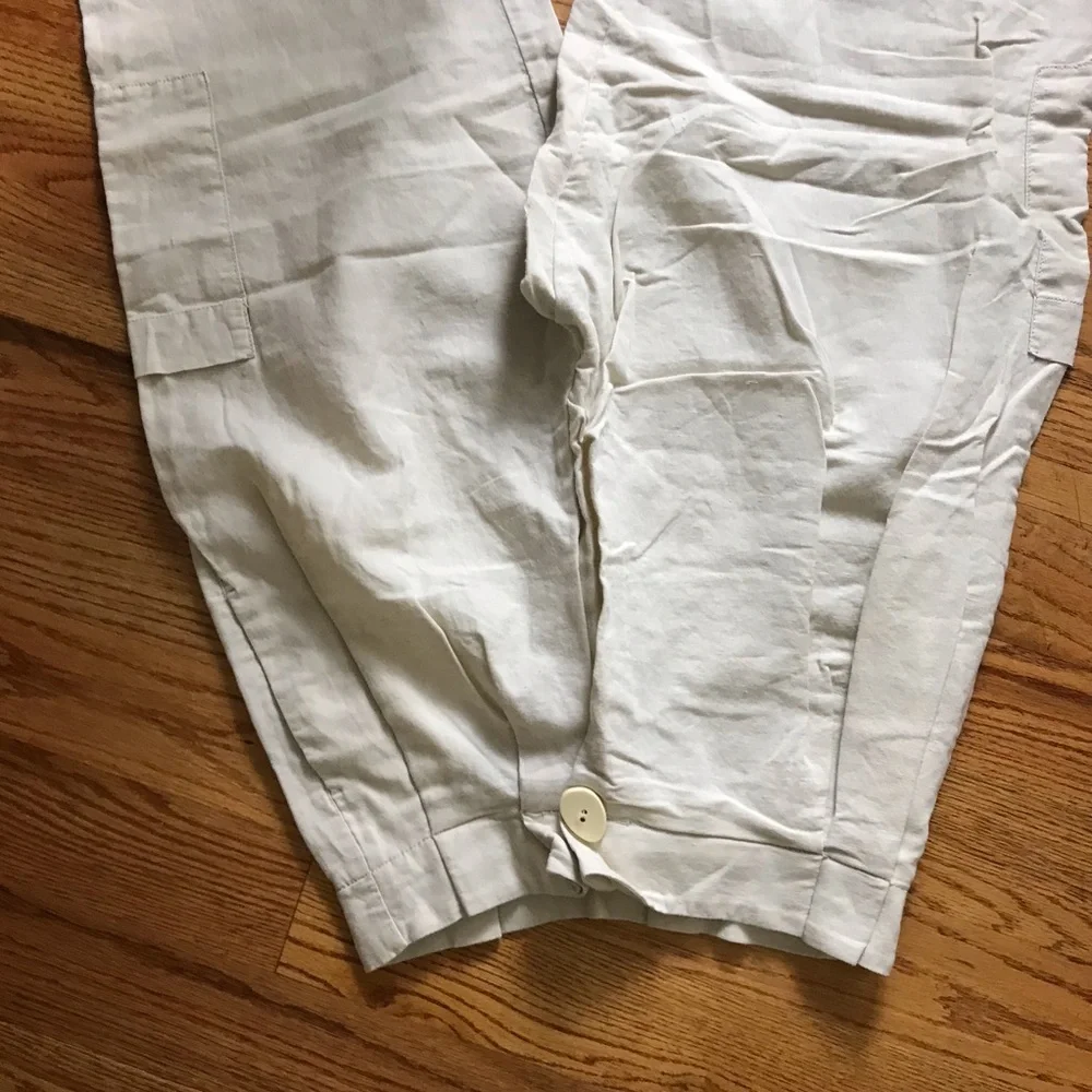 Zara Beige Linen Pants